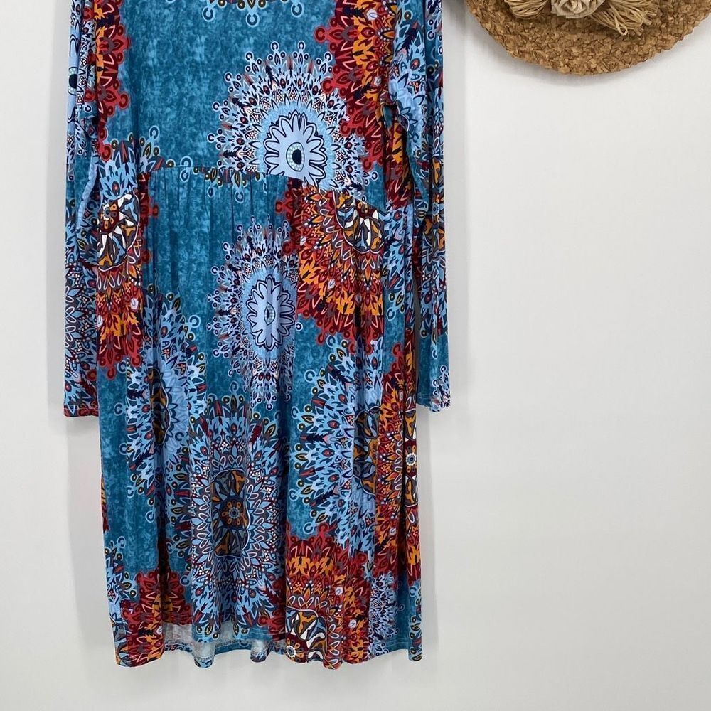 NWT DB Moon Pullover Jersey Shift Dress Boho Soft & Comfy Multi 3XL - Picture 10 of 15